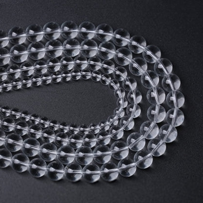 8MM 46PCS Clean Glass Spacer Loose Beads for Jewelry Making DIY Bracelet Necklace