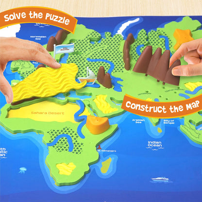 Imagimake Mapology Physical Features | World Map for Kids | 3D Puzzles for Ages 8-10 | Educational Toys for Kids 8-12 | Gifts for Boys & Girls 8-12 | Building Toys Gift for Birthday and Summer