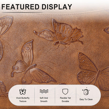 KITEVIUN Crossbody Bags for Women Trendy, Vegan Leather Medium Butterfly Hobo Purse, Women's Shoulder Handbags