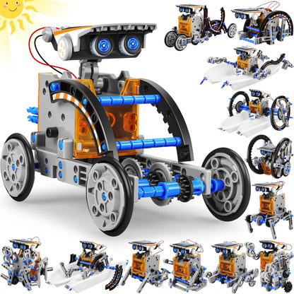 Bottleboom STEM 13-in-1 Education Solar Power Robots Toys for Boys Age 8-12, Educational Toy Science Kits for Kids Experiment Robotics Set Birthday Gifts for 8 9 10 11 12 Years Old
