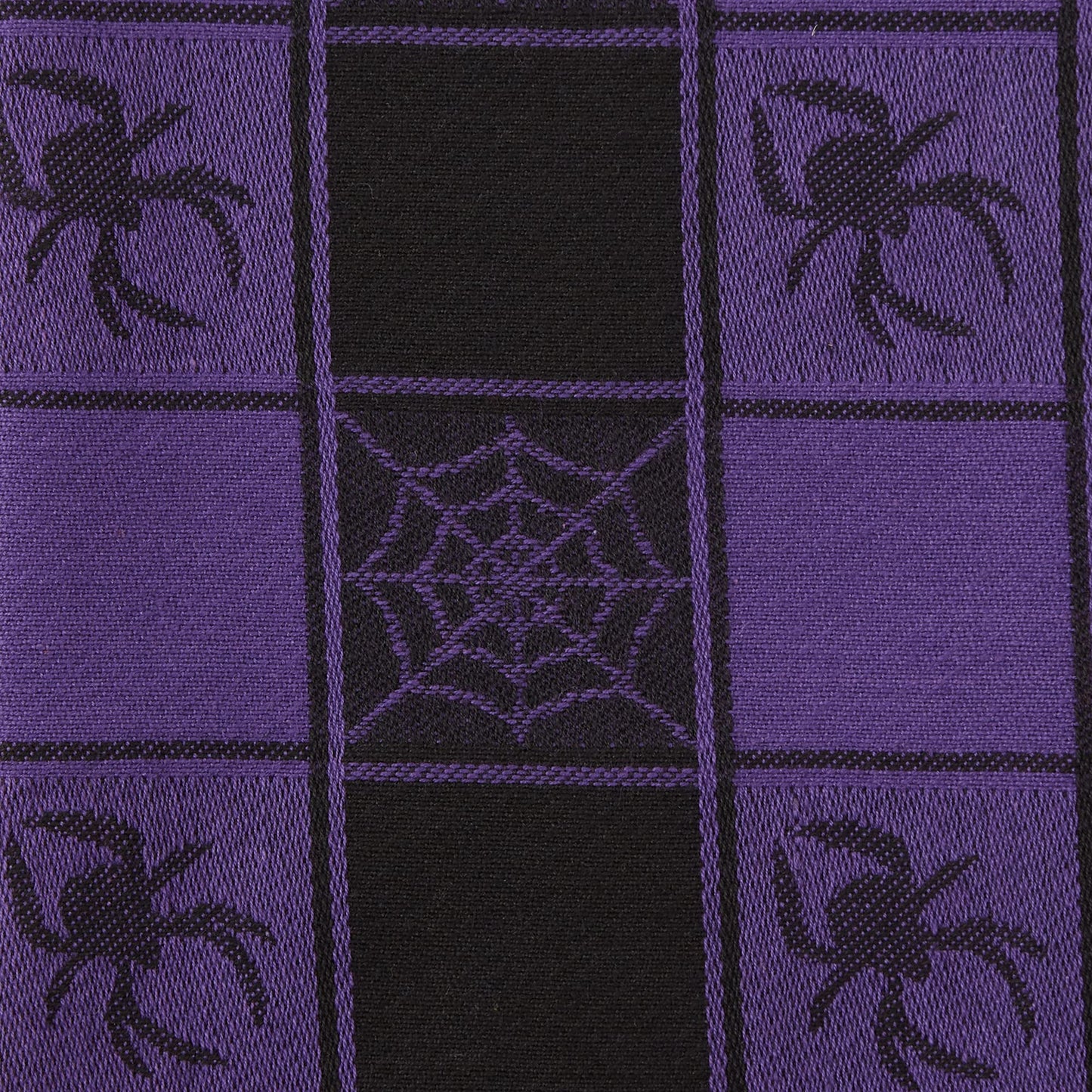 DII Halloween Collection Embellished Dishtowel Set, 18x28, Woven Check 3 Piece