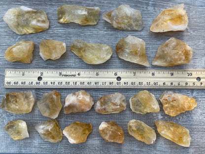 GAF TREASURES 3 Pcs Raw Citrine Crystals, Natural Citrine Stone, Natural Rough Citrine Crystals, Citrine Rough, Citrine Healing Crystals (Citrine)