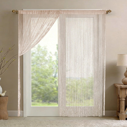 Alwighlit String Curtains for Doorways Door Curtain, Boho Hanging Fringe Tassel Door Curtain, Room Divider Privacy Panel for Bedroom Closet Wedding Party Home Decor 39×79in