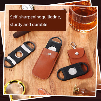 Lasnten 10 Set Cutter with Leather Case Ring Fit Almost Sizes Clippers Keychain Accessories Father's Day Gifts for Men