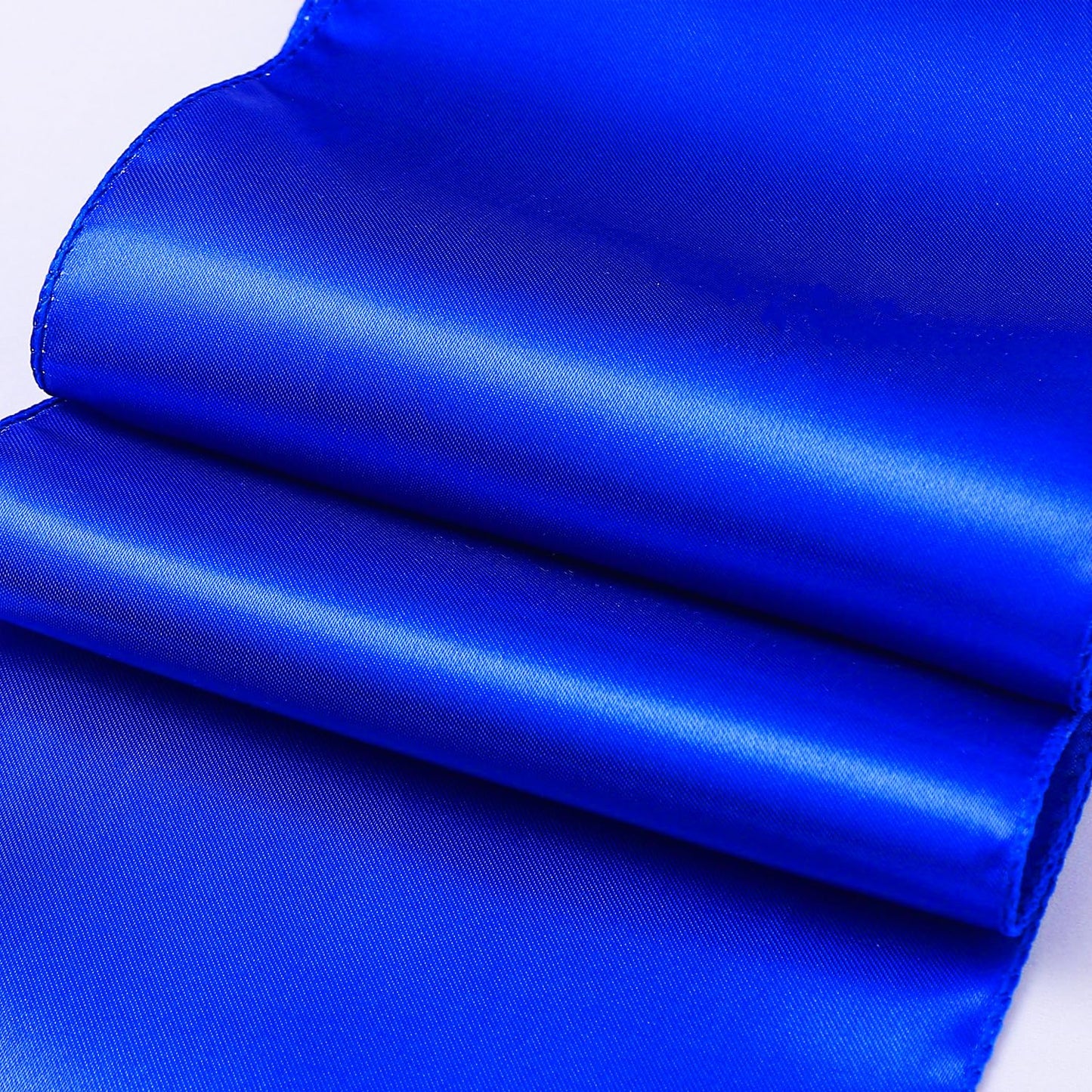 ZSJFMF Pack of 50 Satin Royal Blue Chair Sashes Bows 7 X 108 Inch Universal Gold Chair Ribbons for Wedding Ceremony Party Banquet Event Chair Decorations - Royal Blue Chair Sashes 50 Pack