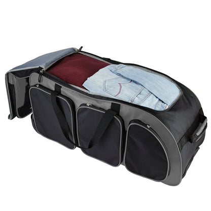 Travelers Club 30" Xpedition Rolling Duffel Bag, Charcoal Grey
