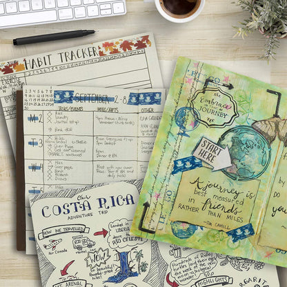 Wanderings A5 Travelers Notebook – Refillable Genuine Leather Journal – 6" x 8.5" (15 x 22cm) – Handcrafted Crazy Horse Leather – 120 GSM Blank Inserts – Travel Journal