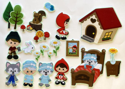 Story Time Felts Little Red Ridding Hood Felt Figures for Flannel/Felt Board Stories PRECUT