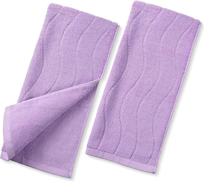 2-Piece Cotton Hand Towels Lavender, Ultra Soft and Highly Absorbent Towels