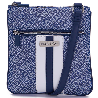 Nautica Lakeside Signature Jaquard North South Crossbody Bag