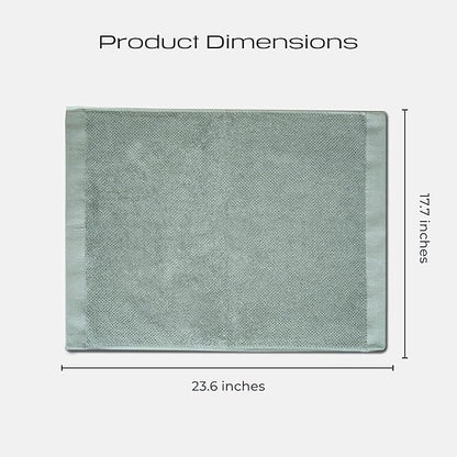 Luxury Silver-Infused Sage Green Hand Towels 2-Pack, 23.6"x17.7"