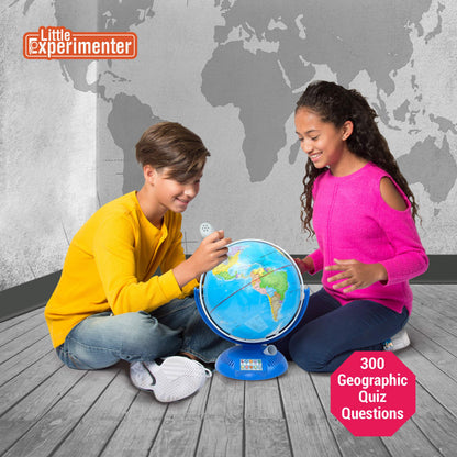 Little Experimenter Interactive 9” Globes for Kids, Globe & Wireless Smart Pen, Gifts for Kids, STEM Educational Toys, Talking World Map, 8 Year old Boy Coolest Gifts for Boys & Girls Ages 8 9 10 11 12 Years Old