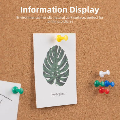 Board2by Large Cork Bulletin Board 60" X 36", Silver Aluminum Framed Corkboard for Wall, Wall Mounted Notice Pin Board with Push Pins for School, Home & Office - 5' x3' Corkboard