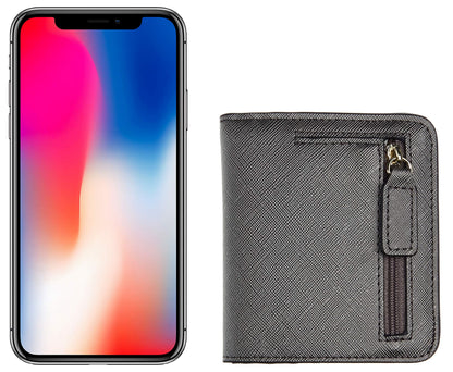 Toughergun Women’s Small Slim Leather Wallet with RFID Protection, Compact Bifold Mini Purse with Clear ID Window