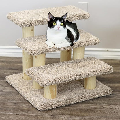 New Cat Condos 110223 Pet Stairs, Large, Beige