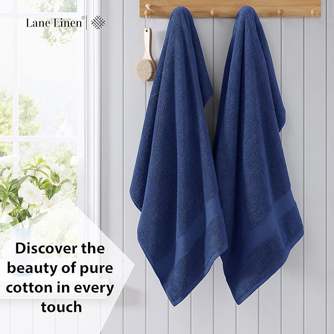 LANE LINEN 100% Cotton Bath Sheets 4 Pack