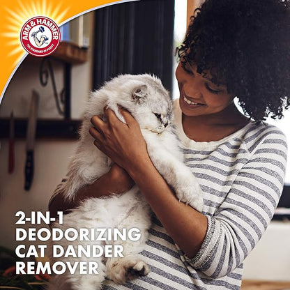 Arm & Hammer 2-in-1 Deodorizing & Dander Reducing Shampoo for Cats, Baking Soda Cat Shampoo for Dander, Odor Control and Coat Cleaning, Lavender Chamomile Scent, 20 Fl Oz - 6 Pack