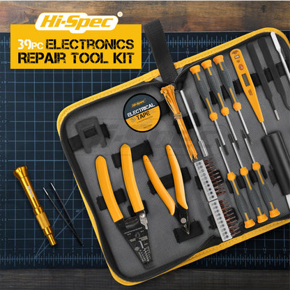 Hi-Spec 56pc Electronics Repair & Opening Tool Kit Set for Laptops, Devices, Computers, PC Building & Gaming Accessories. Precision Small Screwdrivers with Pry Tools