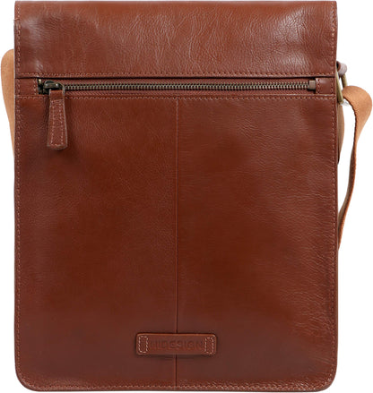 Hidesign Aiden Genuine Leather Medium Crossbody Men/Women Shoulder Messenger Bag / Travel Bag / 10.5" iPad Bag, Tan