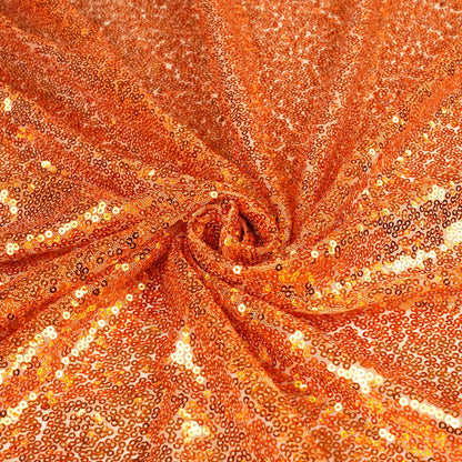 Poise3EHome Orange Sequin Tablecloth 60×102 Inch Rectangle Sparkly Fabric Table Cloth for Halloween Baby Shower Birthday Party Wedding Holiday Decoration