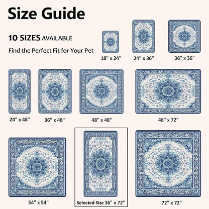 Washable Pee Pads for Dogs, Reusable Puppy Potty Training Pads, Ultra-Absorbent Thick Waterproof Leak-Proof Non-Slip Pads & Mat for Crate, Playpen, Floor, Whelping & Housebreaking , 2 Pack 36"x72"