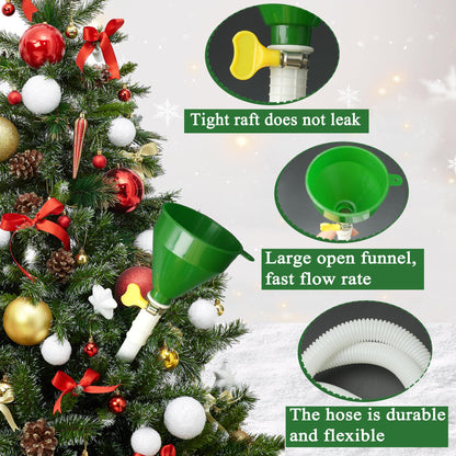1.5m Christmas Tree Watering Funnel - Long Spout Watering System for Large Indoor & Outdoor Plants (Green)