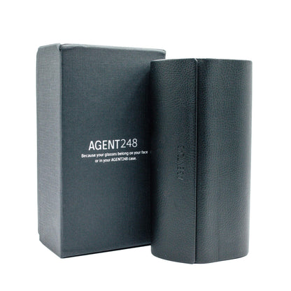 AGENT248 Eyeglass and Sunglass 2-Compartment Travel Case - Black