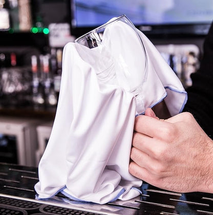 Trendy Bartender Toast to Perfection Microfiber Commercial Grade Glass