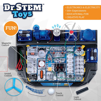Dr. STEM Toys Circuit Science Kit, Includes Over 100 Electrical Experiments with Lights, Sounds, and Action - for Boys and Girls Ages 8+