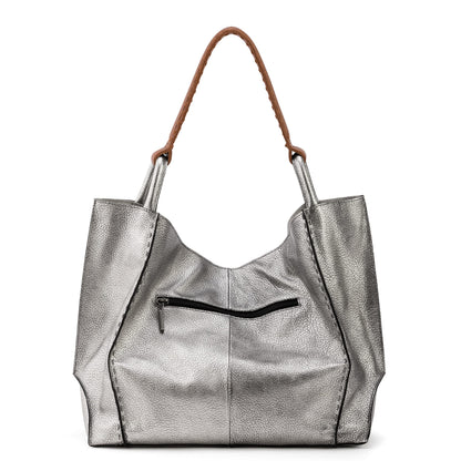 The Sak Los Feliz Large Tote Bag - Premium Leather Handbag With Stylish Design For Everyday, Travel, Beach Bag - Roomy, Durable, Lined Purse With Shoulder Bag Strap, Zipper Pocket