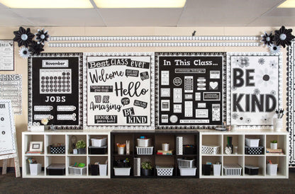 Teacher Created Resources Black and White Floral Be Kind Bulletin Board (TCR6801)