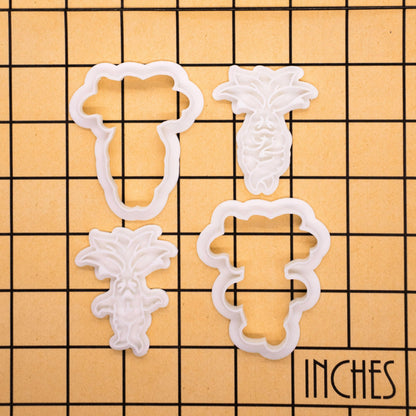 BAKERLOGY Roots of Magic Mini Cookie Cutter & Stamp Set (Shy & Screaming Mandrake Designs) – Cute Fantasy Fondant Embossing Stamp Cutters for Halloween Baking, Cupcake Toppers & Wizard-Themed Treats