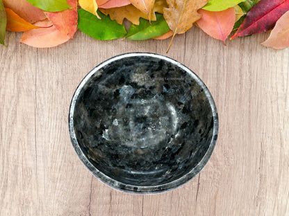 Larvikite Crystal Bowl - 2 Inch Decorative Bowls for Room and Home Decor - Gemstone Healing Crystals for Elegant Display, Positive Energy Balance and Gift