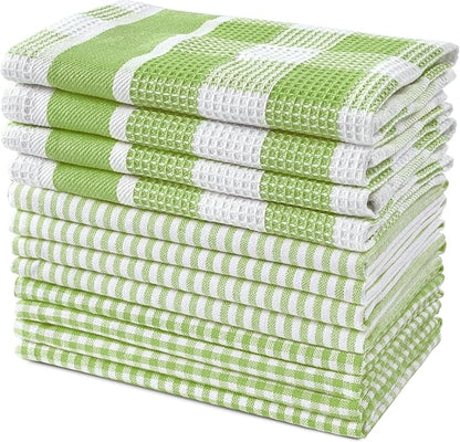 LANE LINEN 100% Cotton Kitchen Dish Cloths, Ultra Soft Absorbent Quick Drying