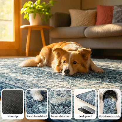 Washable Pee Pads for Dogs, Reusable Puppy Potty Training Pads, Ultra-Absorbent Thick Waterproof Leak-Proof Non-Slip Pads & Mat for Crate, Playpen, Floor, Whelping & Housebreaking , 2 Pack 48"x48"