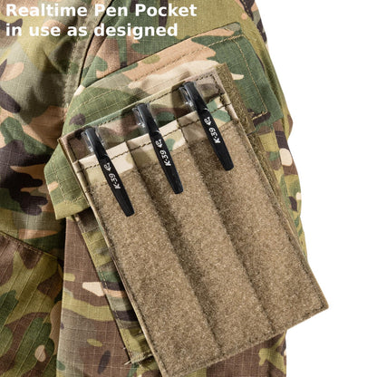 Tactical Pen Holder, Patch Holder for Army and Air Force Uniforms, OCP Hook & Loop Pencil Holder, Army OCP Uniform Pocket Accessories Pen Pocket Protector - Military Pocket Pen Holder Pouch (1, Multi)