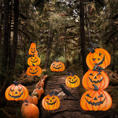 Ridota 2 Pack Halloween Yard Decoration Stakes, Trick or Treat Happy Halloween Yard Signs for Halloween Outdoor Decor