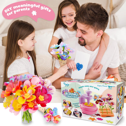 Fabric Flower Bouquets Toys, DIY Craft Kits Toys for Kids - Flowers Market Toy, Build Your Flower Bouquet, Arts & Crafts for 4+ Year Toddler Girl, Educational Activity Preschool B-Day Gifts