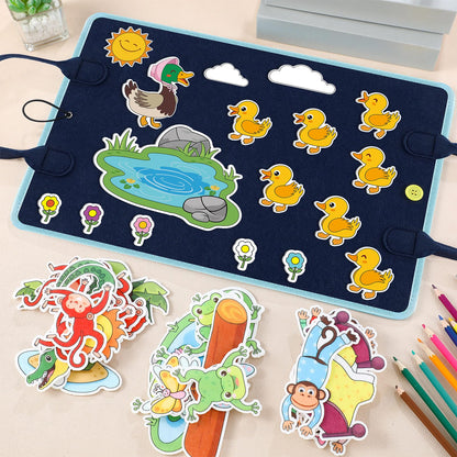 SmoothNovelty 4 Pack Felt Board Stories Set Flannel Felt Story Board Pieces for Storytelling (Fairy Stories)
