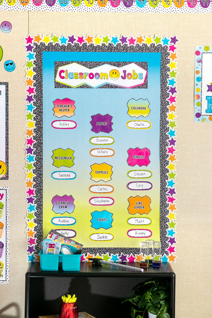 Teacher Created Resources Composition Straight Rolled Border Trim - 50ft - Decorate Bulletin Boards, Walls, Desks, Windows, Doors, Lockers, Schools, Classrooms, Homeschool & Offices
