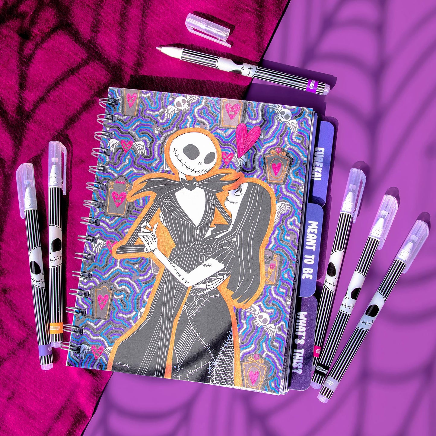 Fashion Angels The Nightmare Before Christmas Graphic Journaling Kit, Journal Set Includes Stickers, Gel Pens, Tape & Erasers, Ideal for Kids & Teens