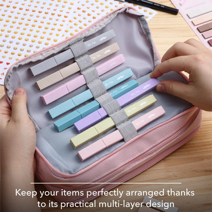 Mr. Pen- Annotation Essentials Kit for Book Lovers, Aesthetic Highlighters, Transparent Sticky Notes, Annotation Key Bookmark, Stickers & Pencil Pouch. Mother's Day