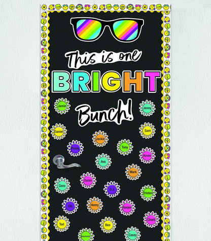 Carson Dellosa Kind Vibes Bulletin Board Set—This is One Bright Bunch Motivational Header with Sunglasses and Sun Cutouts, Bulletin Board Decor (39 pc)