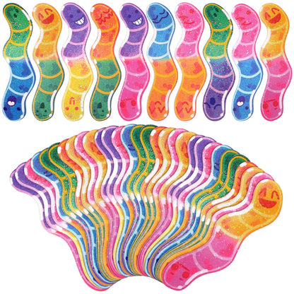 200 Pcs End of the Year Gifts for Students Worm Bookmarks Bulk for Kids Back to School Bookmarks for Students Teachers Classroom Rewards Reading Party Favors for Book Lovers Bookish (Classic)