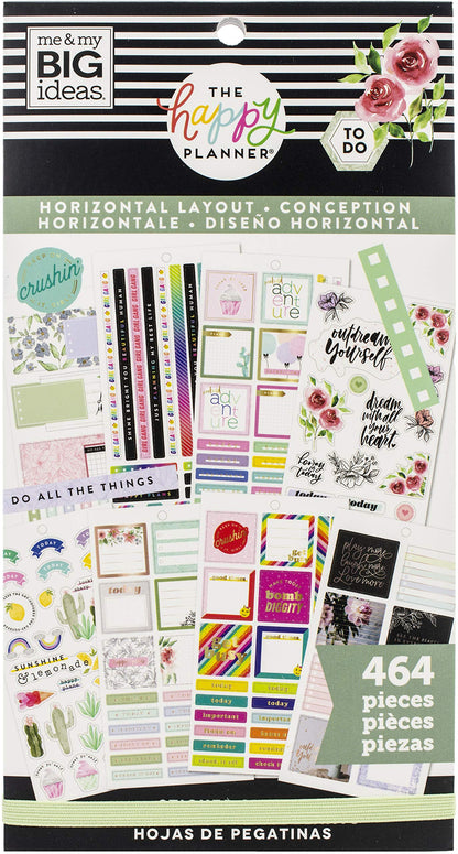 ME & MY BIG IDEAS Happy Planner STCKRS, Horizontal, 464/Pkg