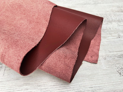 3 Pieces of Mahogany 10x15 Inch Genuine Leather Pieces Real Cowhide Full Grain Sheets for Crafting Leatherworking Leathercraft Repair Crafts Offcuts TPS13526