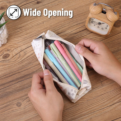 Mr. Pen- Cute Pencil Case Pouch, Multipurpose Canvas Bible Pencil Pouch, Smooth Zipper, Premium Material, Neat Stitches, Ideal for Stationery, Cosmetics, Electronics, School, Office, Travel