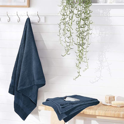 GLAMBURG Premium Cotton 4 Pack Bath Towel Set