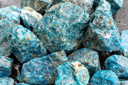 Pachamama Essentials Blue Apatite Rough Raw Natural - Healing Stone 1pc