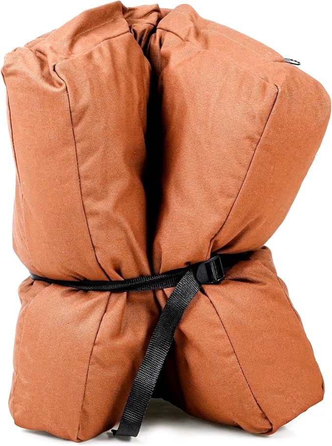 WHITEDUCK Outdoor Dog Bed Heavy-Duty 12oz Canvas, Water-Repellent Cotton, Machine Washable Removable Cover with Full-Length Zipper, Dog Bed for Large Dogs & Crate, (Brown) 28" Lx20 Wx4.3 th (S)